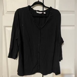 Issac Mizrahi Live black Henley 2X